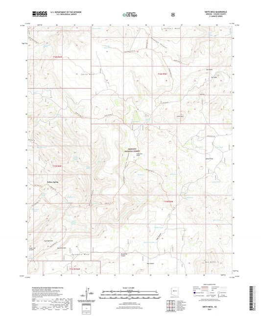 Smith Mesa Arizona US Topo Map Image