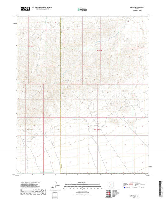 Smith Peak Arizona US Topo Map Image