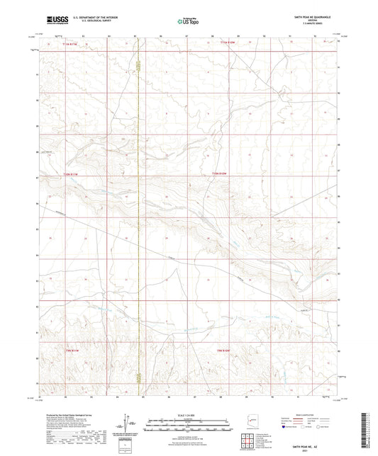 Smith Peak NE Arizona US Topo Map Image