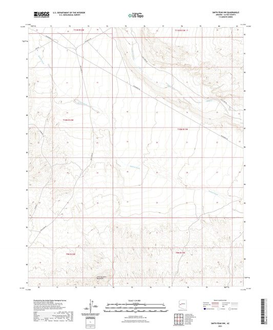 Smith Peak NW Arizona US Topo Map Image