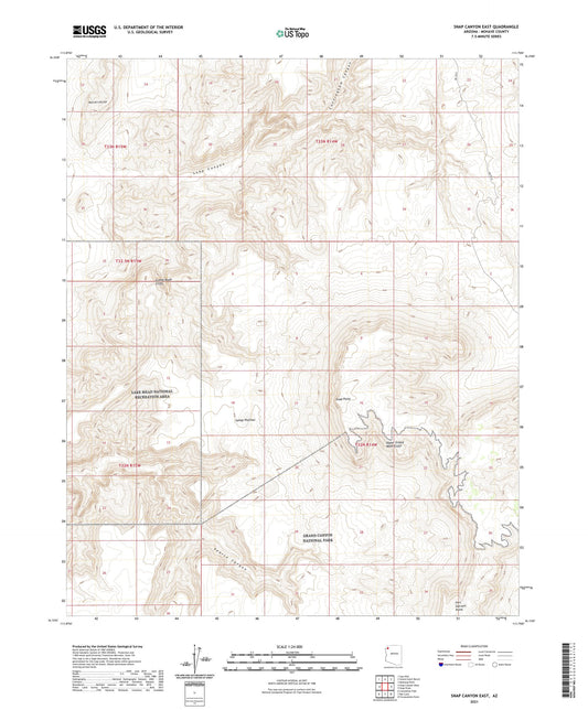 Snap Canyon East Arizona US Topo Map Image