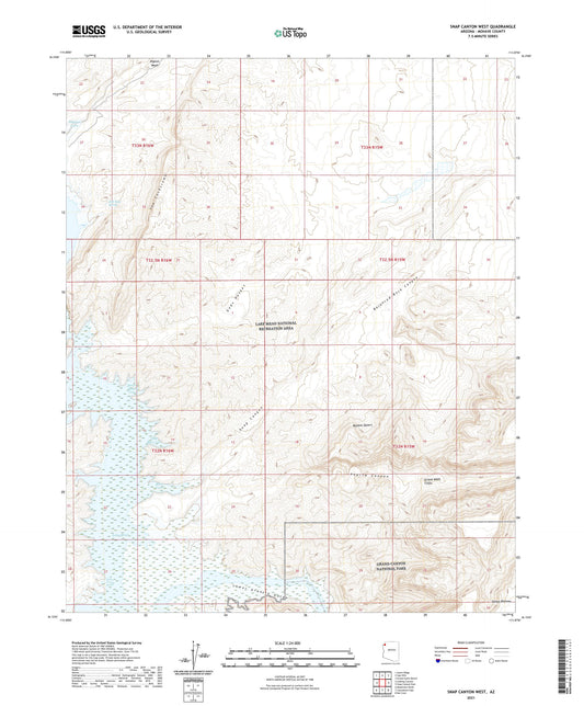 Snap Canyon West Arizona US Topo Map Image