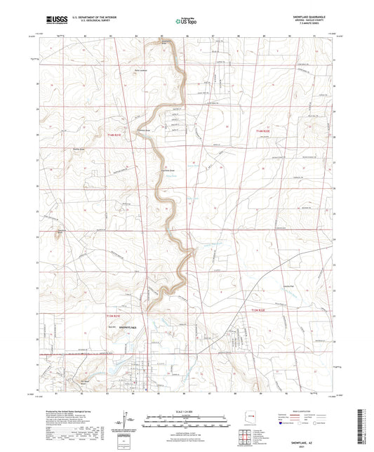 Snowflake Arizona US Topo Map Image
