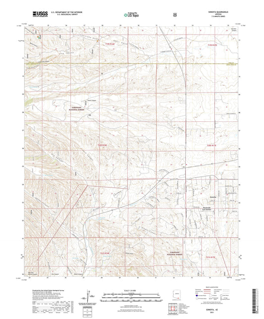 Sonoita Arizona US Topo Map Image