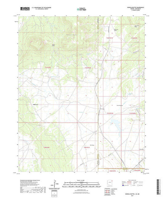 Sonsela Buttes Arizona US Topo Map Image