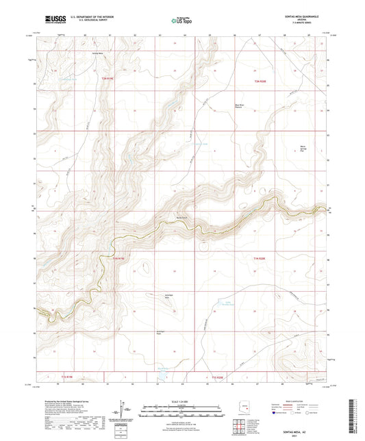 Sontag Mesa Arizona US Topo Map Image