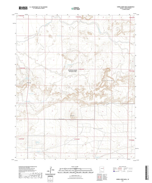Sorrel Horse Mesa Arizona US Topo Map Image