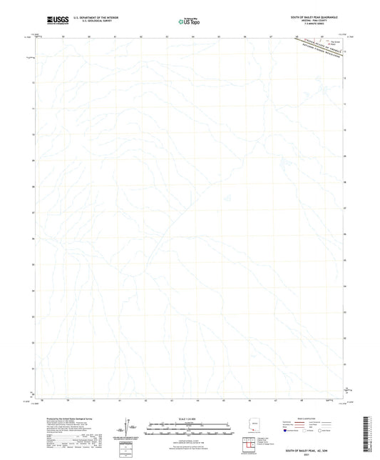 South of Bailey Peak Arizona US Topo Map Image