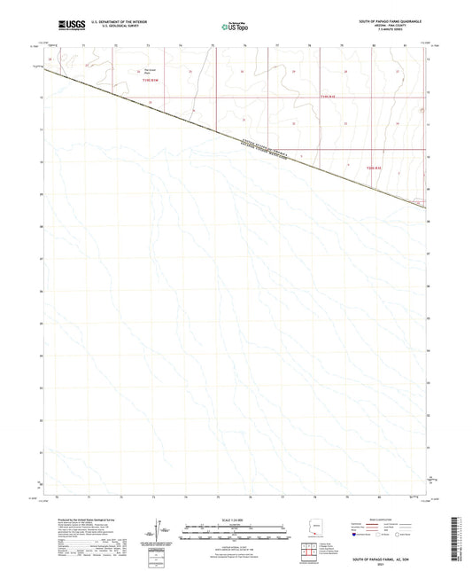 South of Papago Farms Arizona US Topo Map Image