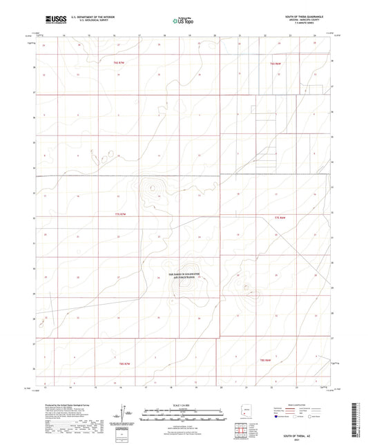 South of Theba Arizona US Topo Map Image