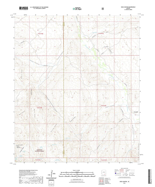Soza Canyon Arizona US Topo Map Image