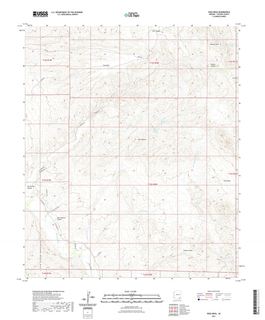 Soza Mesa Arizona US Topo Map Image