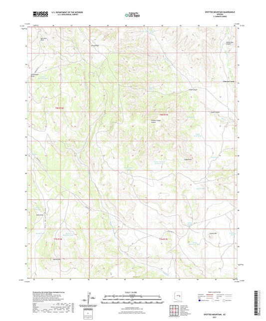 Spotted Mountain Arizona US Topo Map Image