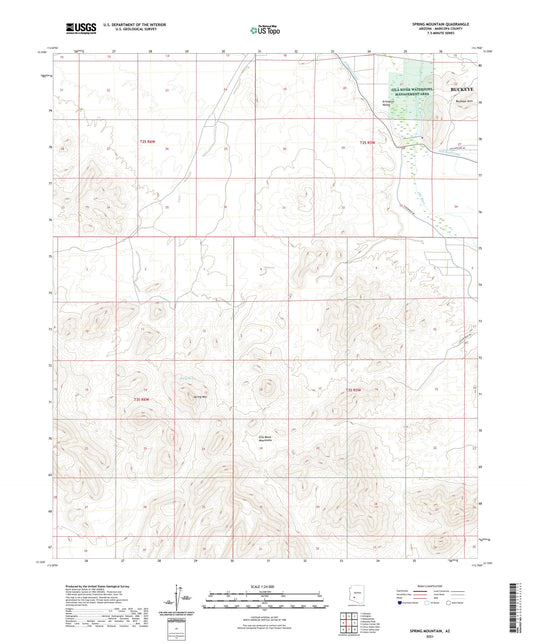 Spring Mountain Arizona US Topo Map Image