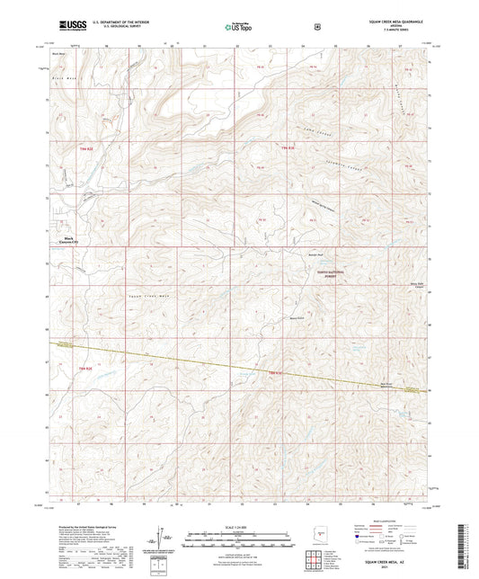 Squaw Creek Mesa Arizona US Topo Map Image