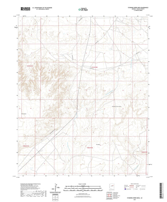 Standing Horse Mesa Arizona US Topo Map Image