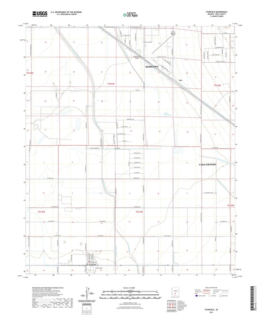 Stanfield Arizona US Topo Map Image