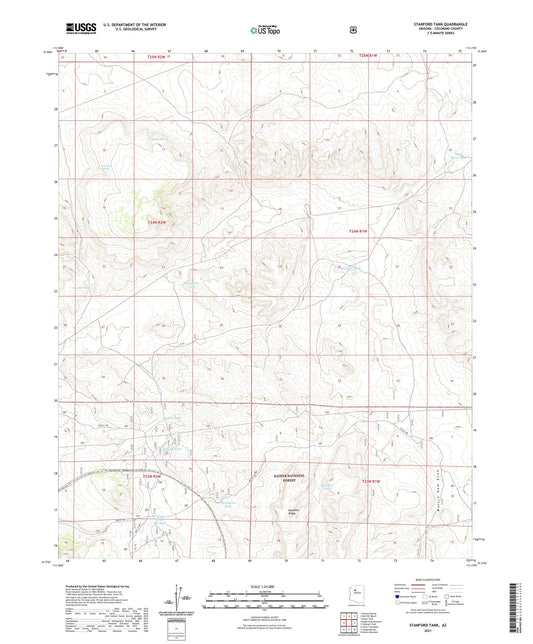 Stanford Tank Arizona US Topo Map Image