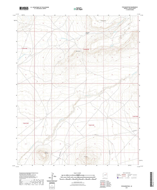 Star Mountain Arizona US Topo Map Image
