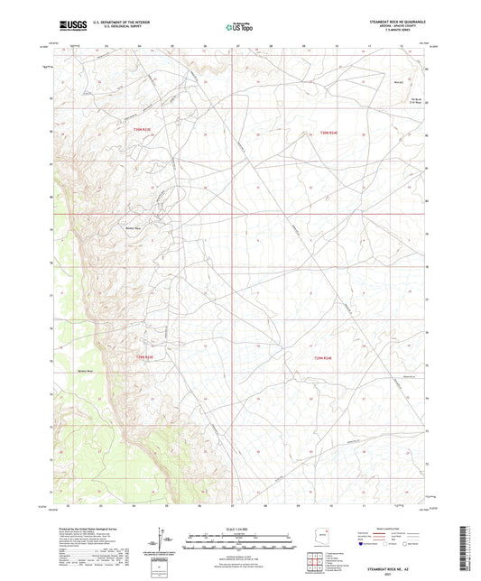 Steamboat Rock NE Arizona US Topo Map Image