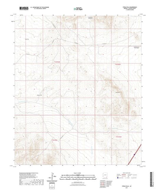 Steele Hills Arizona US Topo Map Image