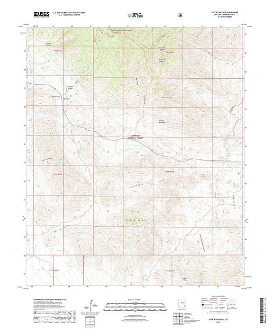 Stockton Pass Arizona US Topo Map Image