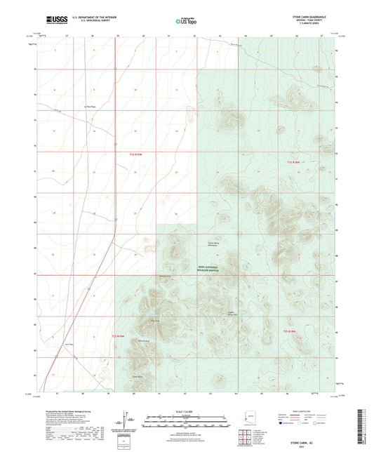 Stone Cabin Arizona US Topo Map Image
