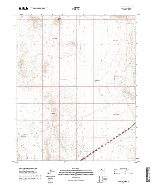Sugarloaf Peak Arizona US Topo Map Image