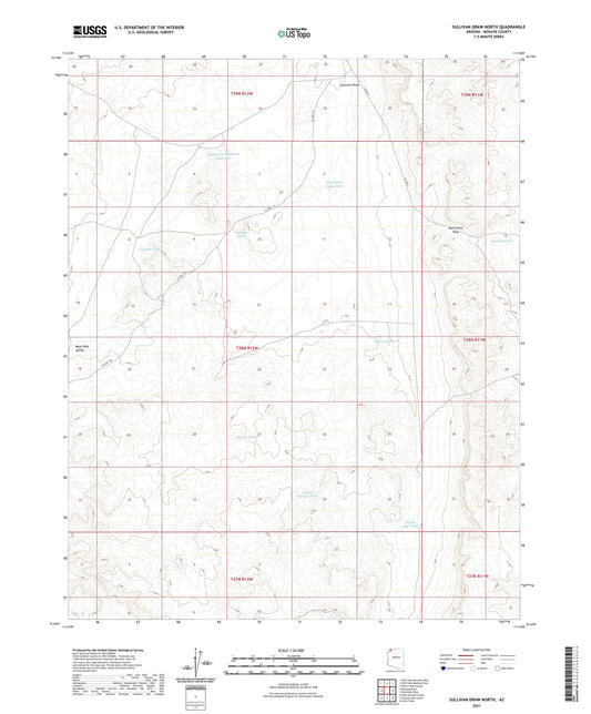 Sullivan Draw North Arizona US Topo Map Image