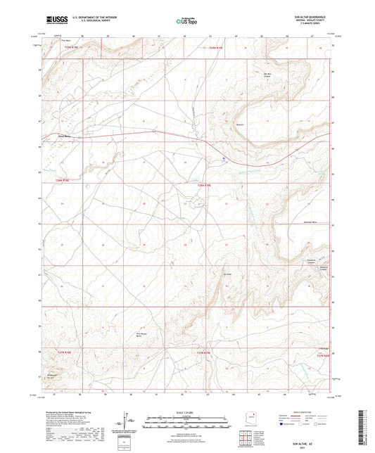 Sun Altar Arizona US Topo Map Image