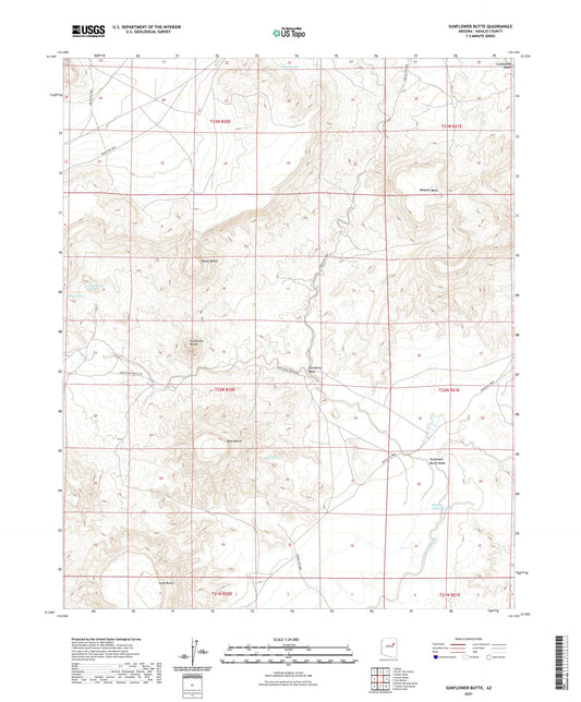 Sunflower Butte Arizona US Topo Map Image