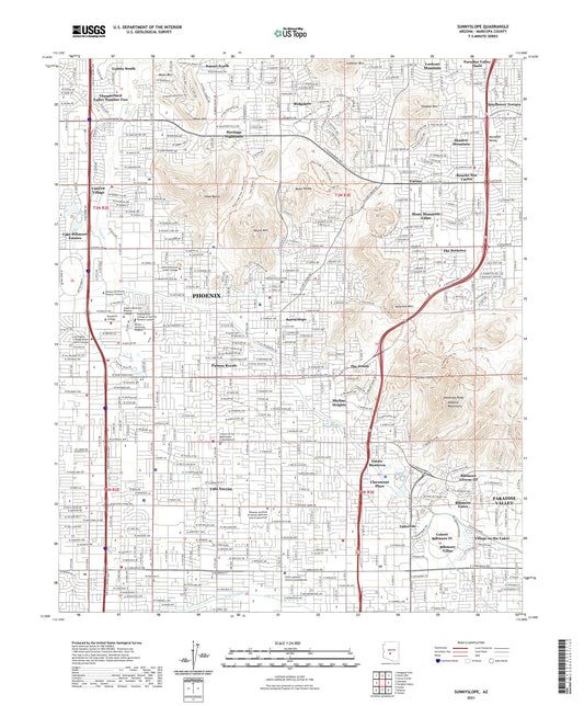 Sunnyslope Arizona US Topo Map Image