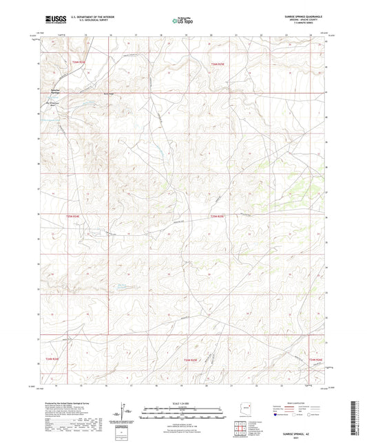 Sunrise Springs Arizona US Topo Map Image