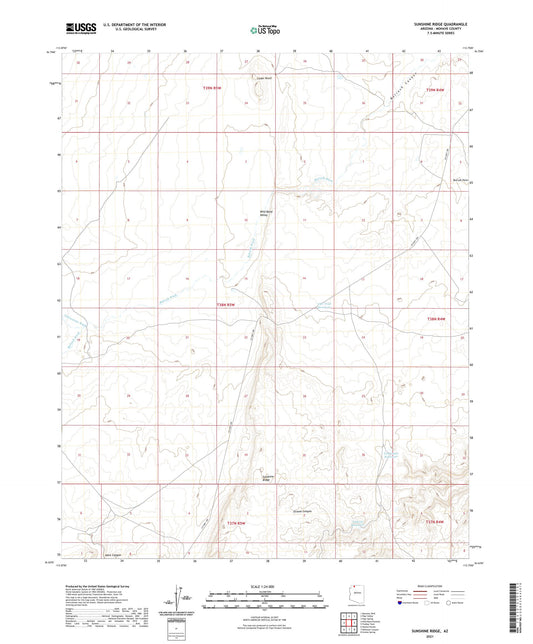 Sunshine Ridge Arizona US Topo Map Image