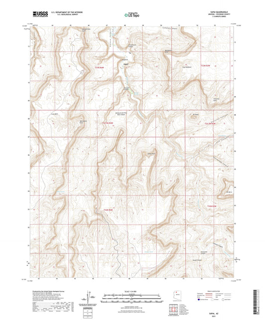 Supai Arizona US Topo Map Image