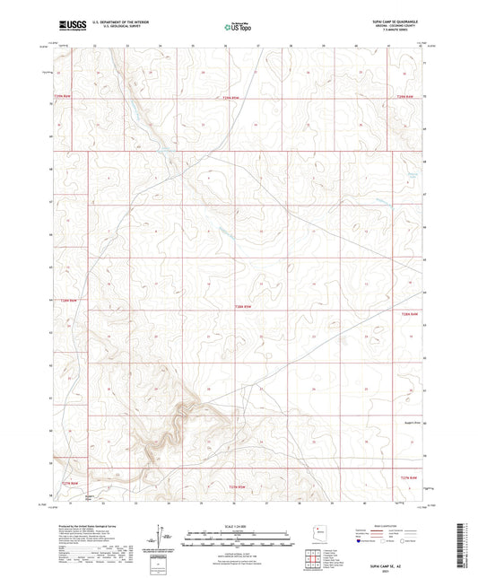 Supai Camp SE Arizona US Topo Map Image