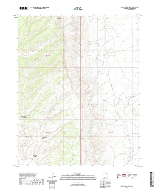 Sweathouse Peak Arizona US Topo Map Image
