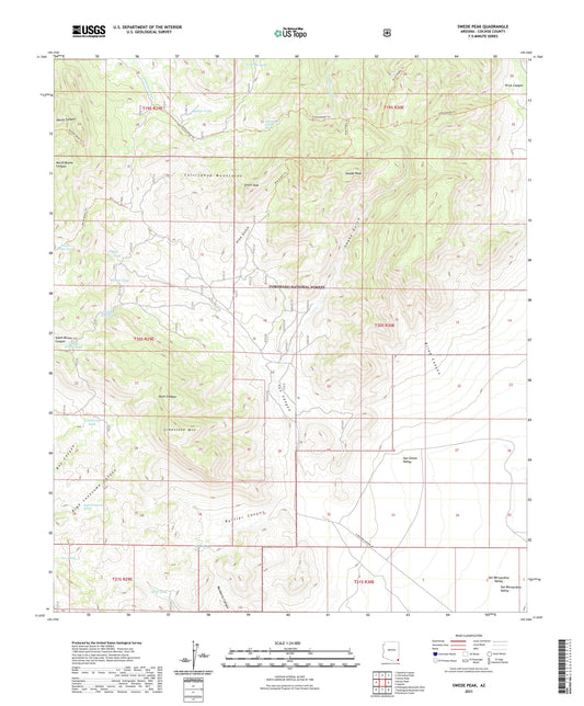 Swede Peak Arizona US Topo Map Image