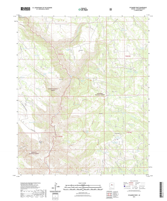 Sycamore Point Arizona US Topo Map Image