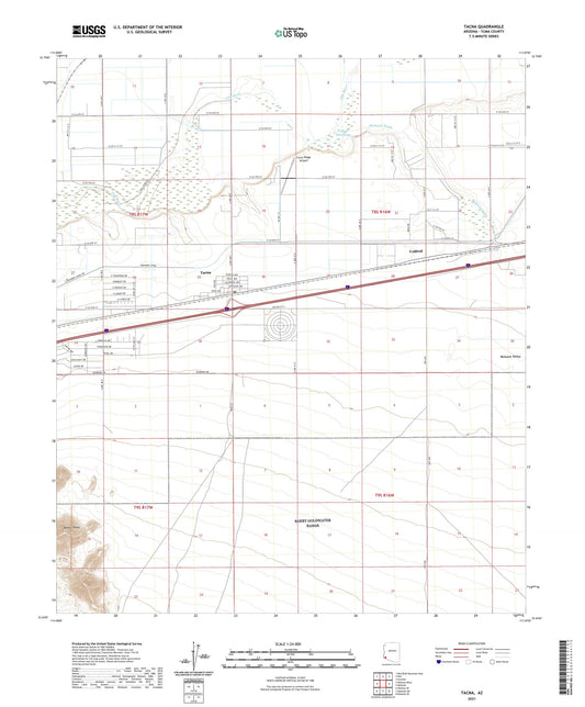 Tacna Arizona US Topo Map Image