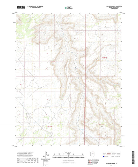 Tall Mountain NW Arizona US Topo Map Image