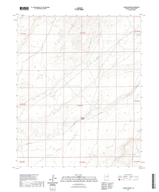 Tanner Springs Arizona US Topo Map Image