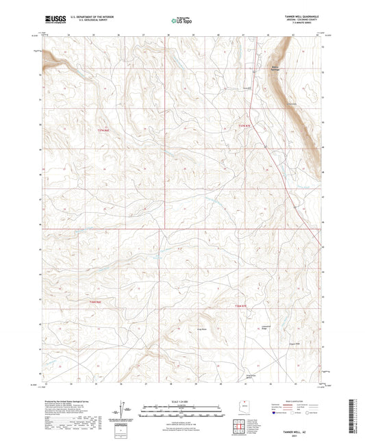 Tanner Well Arizona US Topo Map Image