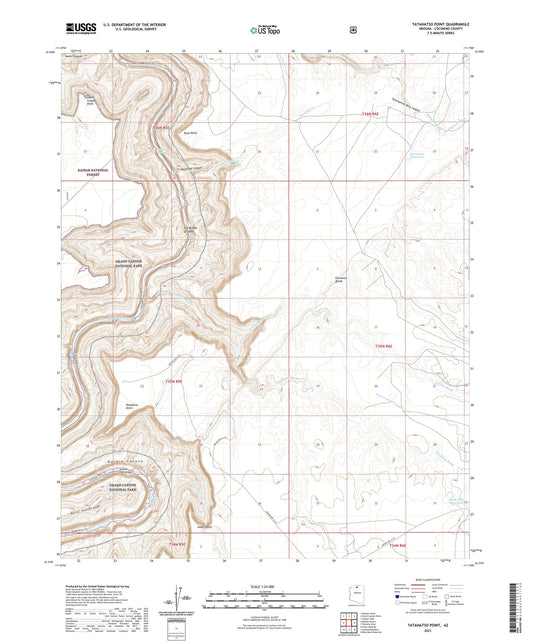 Tatahatso Point Arizona US Topo Map Image