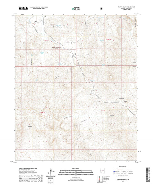 Teapot Mountain Arizona US Topo Map Image