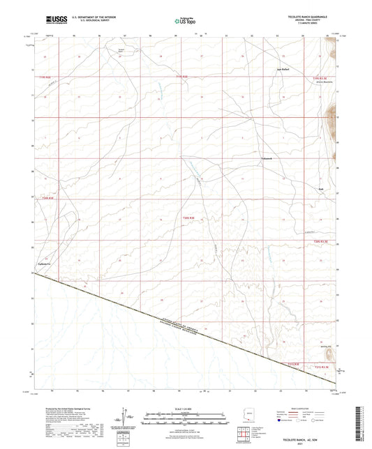 Tecolote Ranch Arizona US Topo Map Image