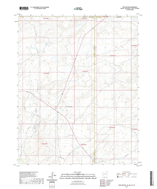 Teec Nos Pos Arizona US Topo Map Image