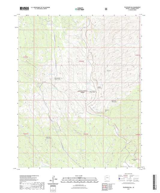 Telephone Hill Arizona US Topo Map Image