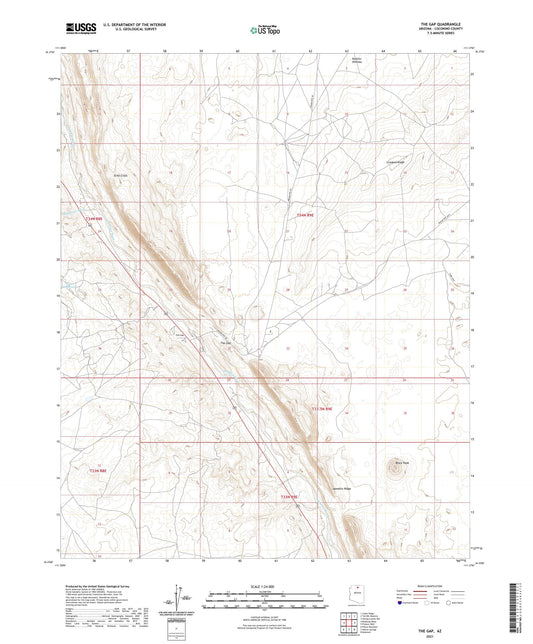 The Gap Arizona US Topo Map Image