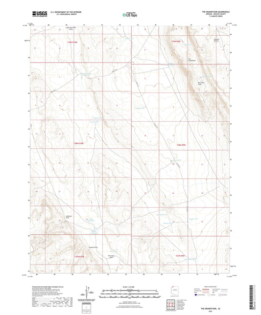 The Grandstand Arizona US Topo Map Image